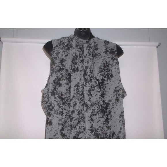 Millau Multi - Color Gray Black Print Sheer Sleeveless Blouse Size Small S - Picture 5 of 7